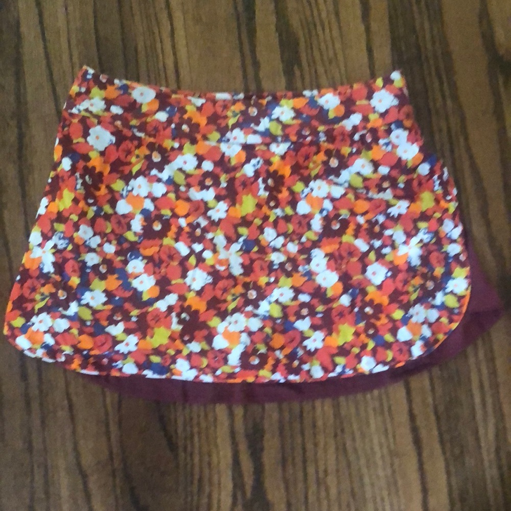 Outdoor Voices Exercise Skort, orange floral, size S